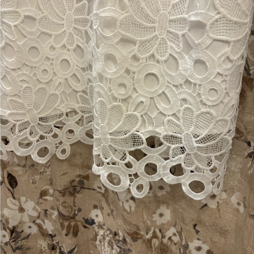 ASOS White Floral Lace Midi Dress - Picture 6 of 8